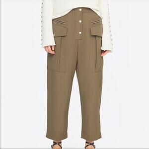 3.1 Phillip Lim 100% Wool Ankle Olive Green Women's Pants 4